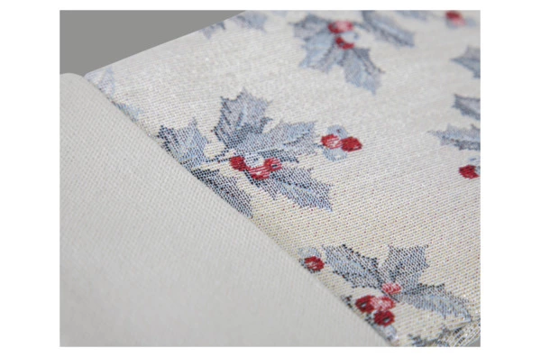 Сапожок новогодний Mix&Match Home Пуансеттия 22х35 см, гобелен, серебристо-голубой