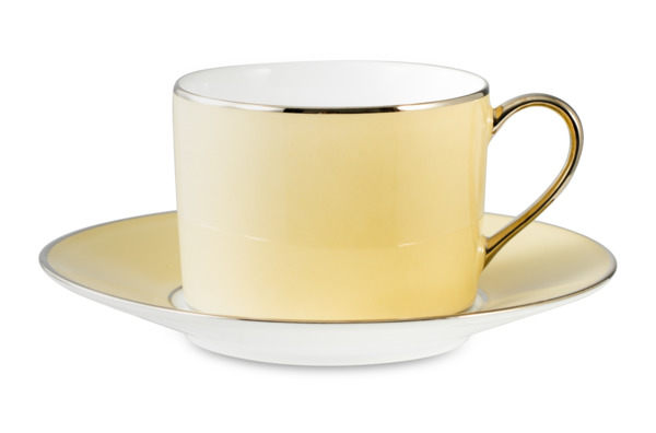 Чашка чайная с блюдцем Legle Под солнцем 150 мл, фарфор, бежевая