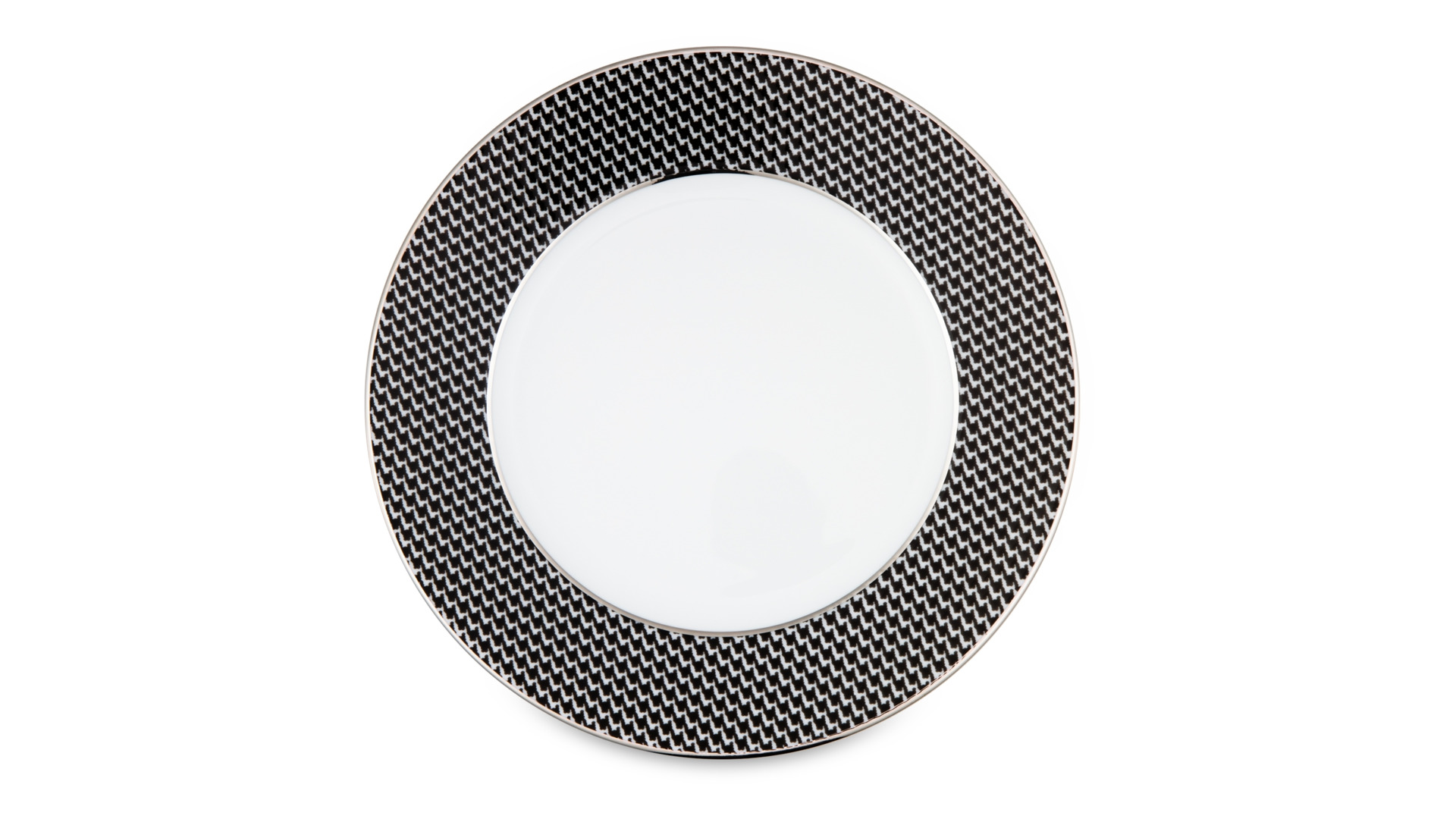 Тарелка закусочная Legle Гусиная лапка 22,5 см, фарфор, черная