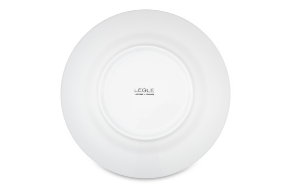 Тарелка закусочная Legle Гусиная лапка 22,5 см, фарфор, черная