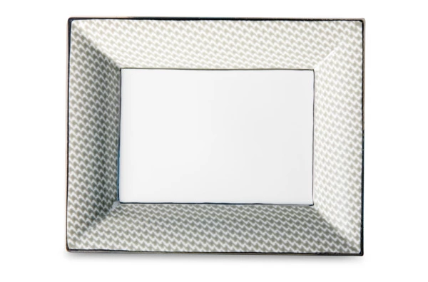 Блюдо прямоугольное Legle Гусиная лапка 19х16 см, фарфор, серая