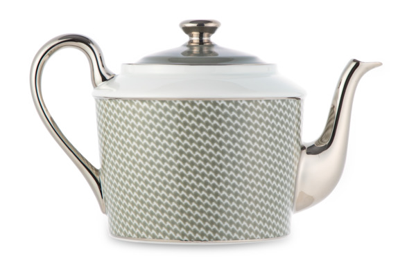 Сервиз чайный Legle Гусиная лапка на 6 персон 21 предмет, фарфор, серый