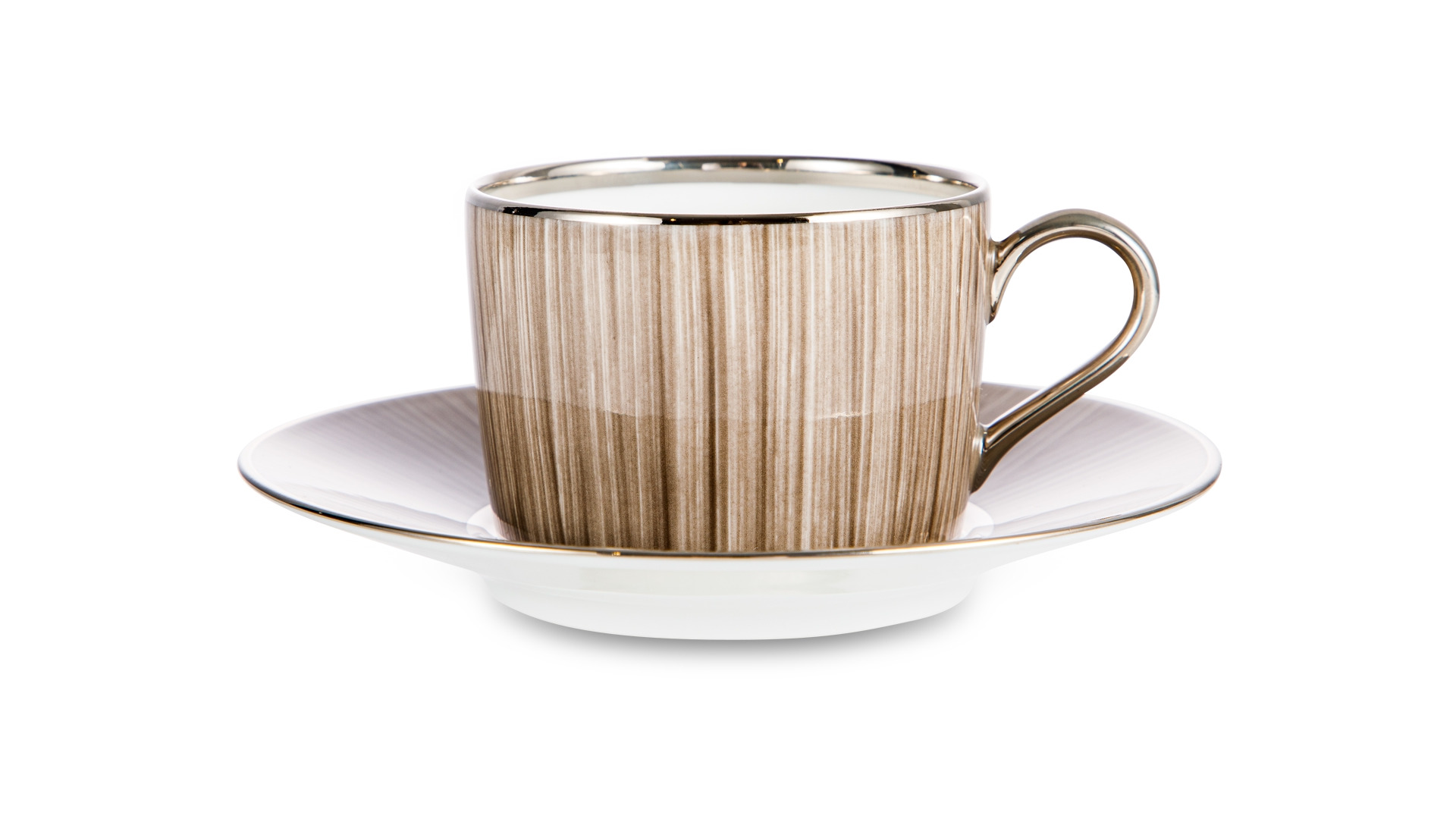 Чашка чайная с блюдцем Legle Карбон 150 мл, фарфор