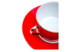 Чашка чайная с блюдцем Legle Под солнцем 250 мл, фарфор, красная