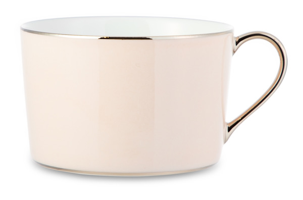 Чашка чайная с блюдцем Legle Под солнцем 250 мл, фарфор, бледно-розовая