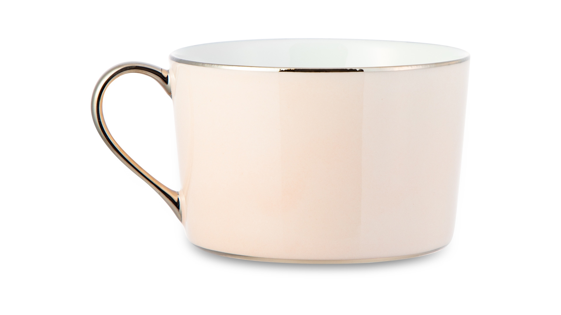 Чашка чайная с блюдцем Legle Под солнцем 250 мл, фарфор, бледно-розовая
