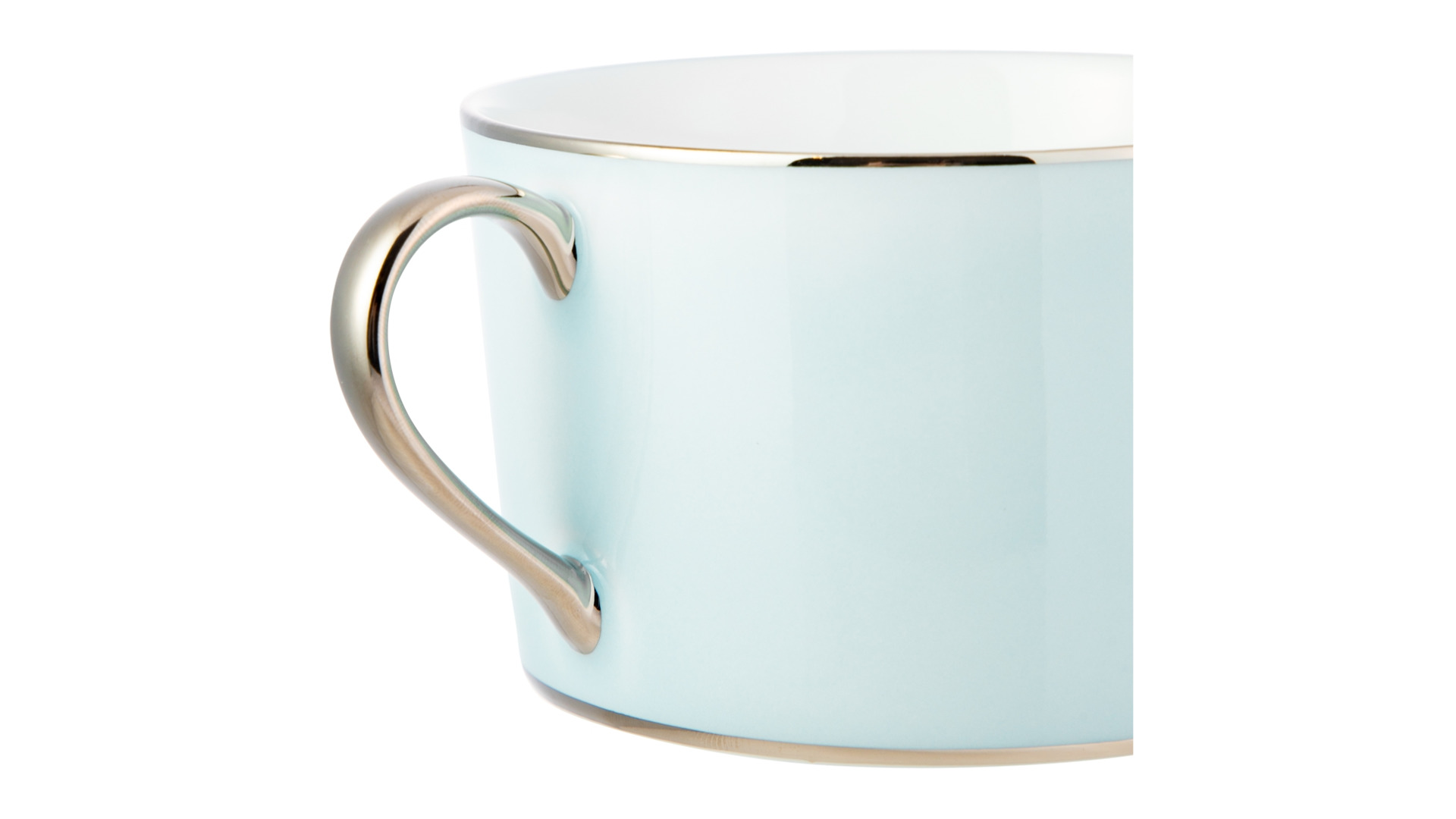 Чашка чайная с блюдцем Legle Под солнцем 250 мл, фарфор, нежно-голубая