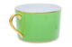 Чашка чайная с блюдцем Legle Под солнцем 250 мл, фарфор, светло-зеленая, матовый золотой кант