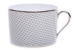 Чашка чайная с блюдцем Legle Гусиная лапка 250 мл, фарфор, серая