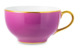 Чашка чайная с блюдцем Legle Под солнцем 280 мл, фарфор, аместист, золотой кант