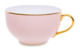 Чашка чайная с блюдцем Legle Под солнцем 280 мл, фарфор, бледно-розовая, золотой кант