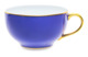 Чашка чайная с блюдцем Legle Под солнцем 280 мл, фарфор, фиолетовая, золотой кант