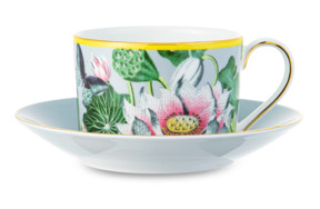 Чашка чайная с блюдцем Wedgwood Вандерласт Водяная лилия 180 мл, фарфор