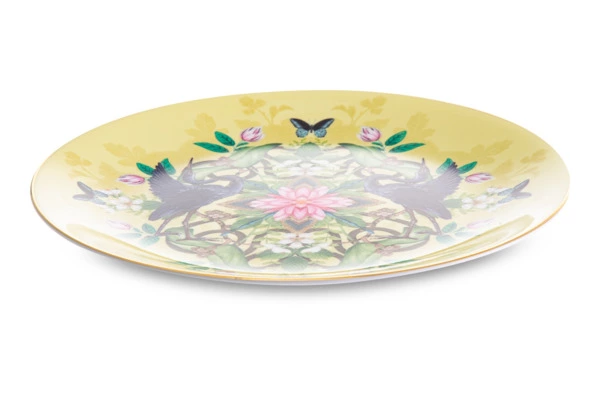 Тарелка закусочная Wedgwood Вандерласт Водяная лилия 20 см, фарфор, желтая
