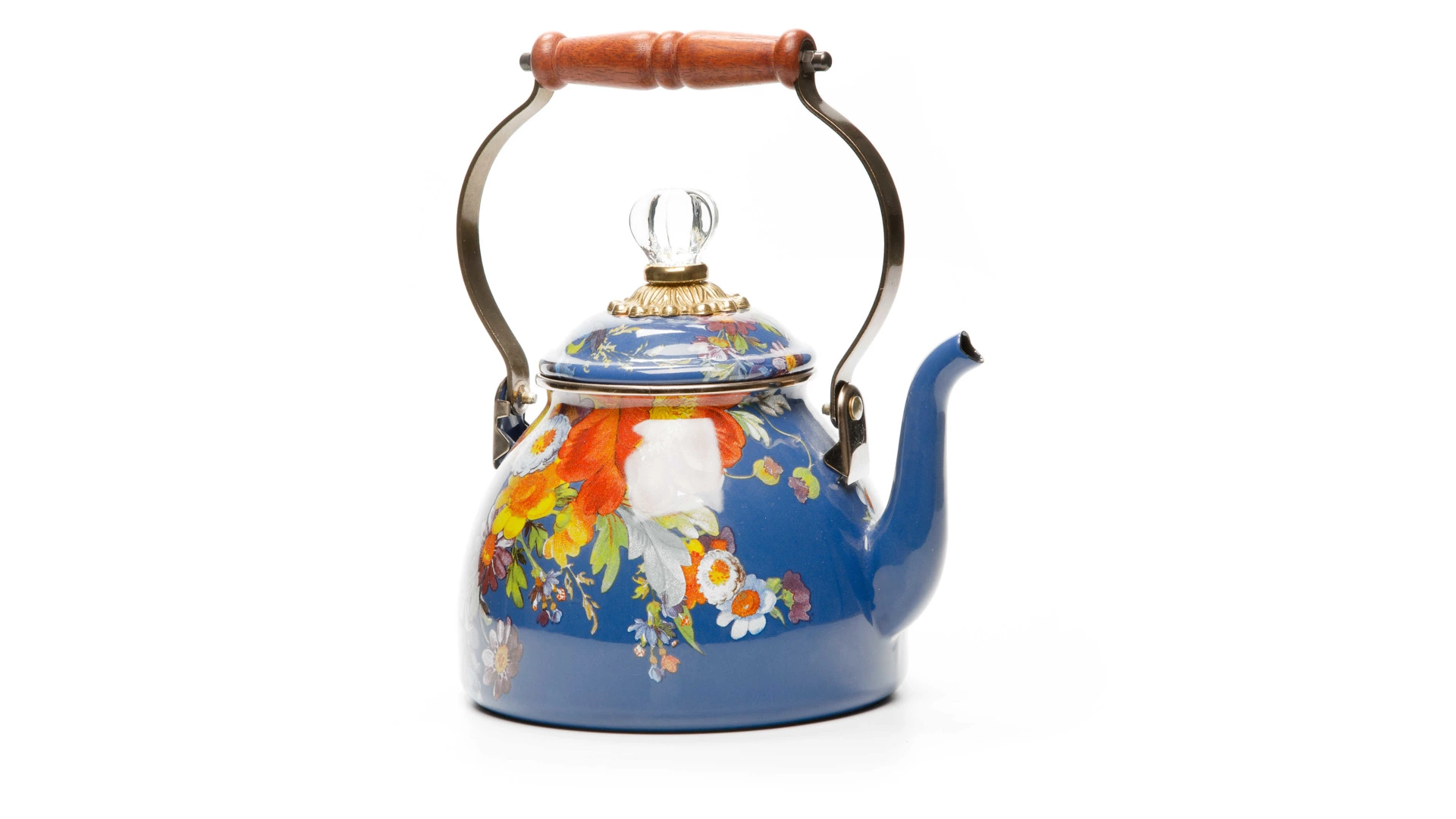 Чайник Mackenzie-Childs Flower Market 2 л, сталь нержавеющая, синий