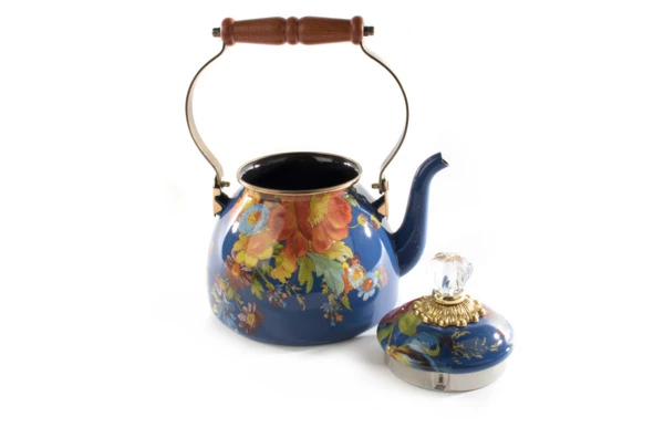 Чайник Mackenzie-Childs Flower Market 2 л, сталь нержавеющая, синий