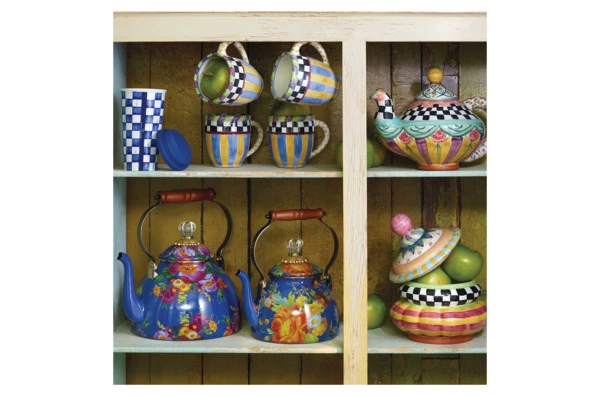 Чайник Mackenzie-Childs Flower Market 2 л, сталь нержавеющая, синий