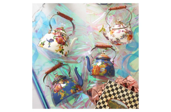 Чайник Mackenzie-Childs Flower Market 2 л, сталь нержавеющая, синий