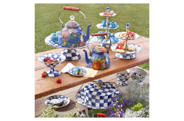 Чайник Mackenzie-Childs Flower Market 2 л, сталь нержавеющая, синий