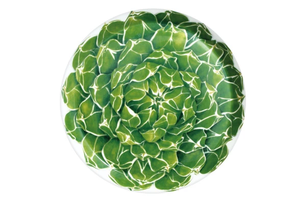 Подставка для торта на ножке Taitu Кактусы 27 см, фарфор костяной