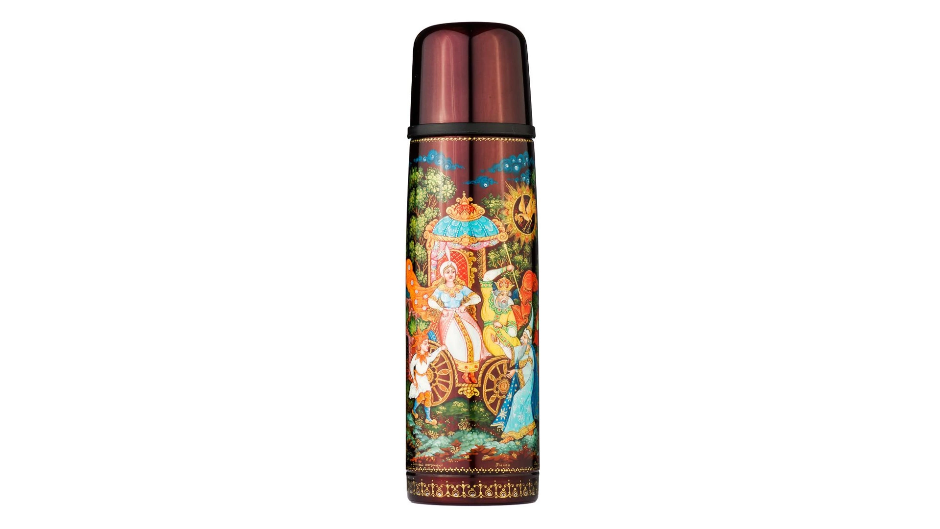 Термос THERMOS FBB 500BC Палех Золотой Петушок, 500 мл, сталь нержавеющая, лаковая миниатюра, п/к (5