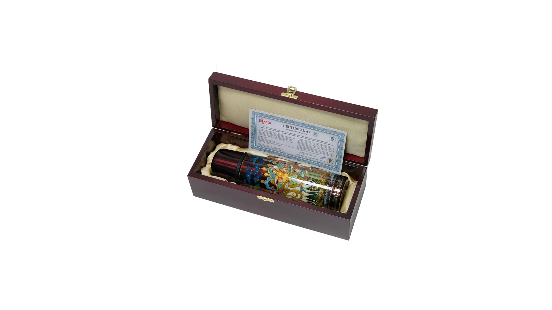 Термос THERMOS Палех Руслан и Людмила FBB500ВС, 500 мл, сталь нержавеющая, лаковая миниатюра, п/к