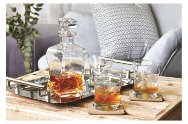Набор для виски Krosno Автограф 7 предметов, штоф 500 мл, стаканы для виски  290 мл 6шт, стекло, п/к