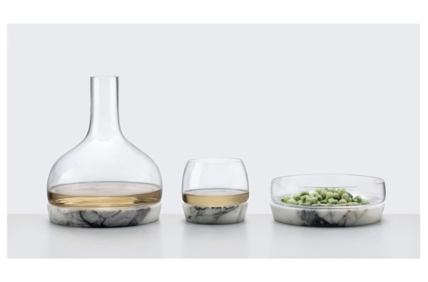 Декантер для вина Nude Glass Прохлада 1,25 л, стекло хрустальное, мрамор
