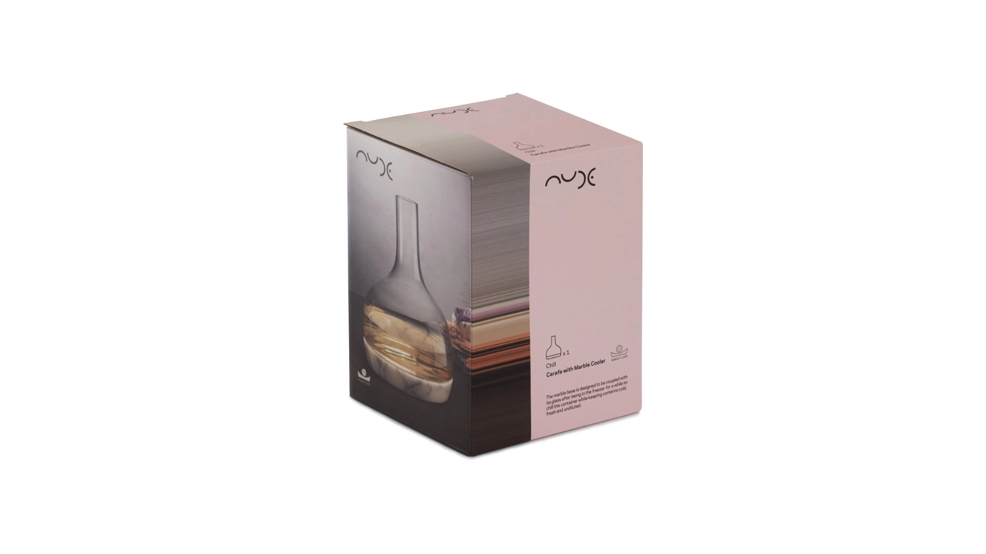 Декантер для вина Nude Glass Прохлада 1,25 л, стекло хрустальное, мрамор