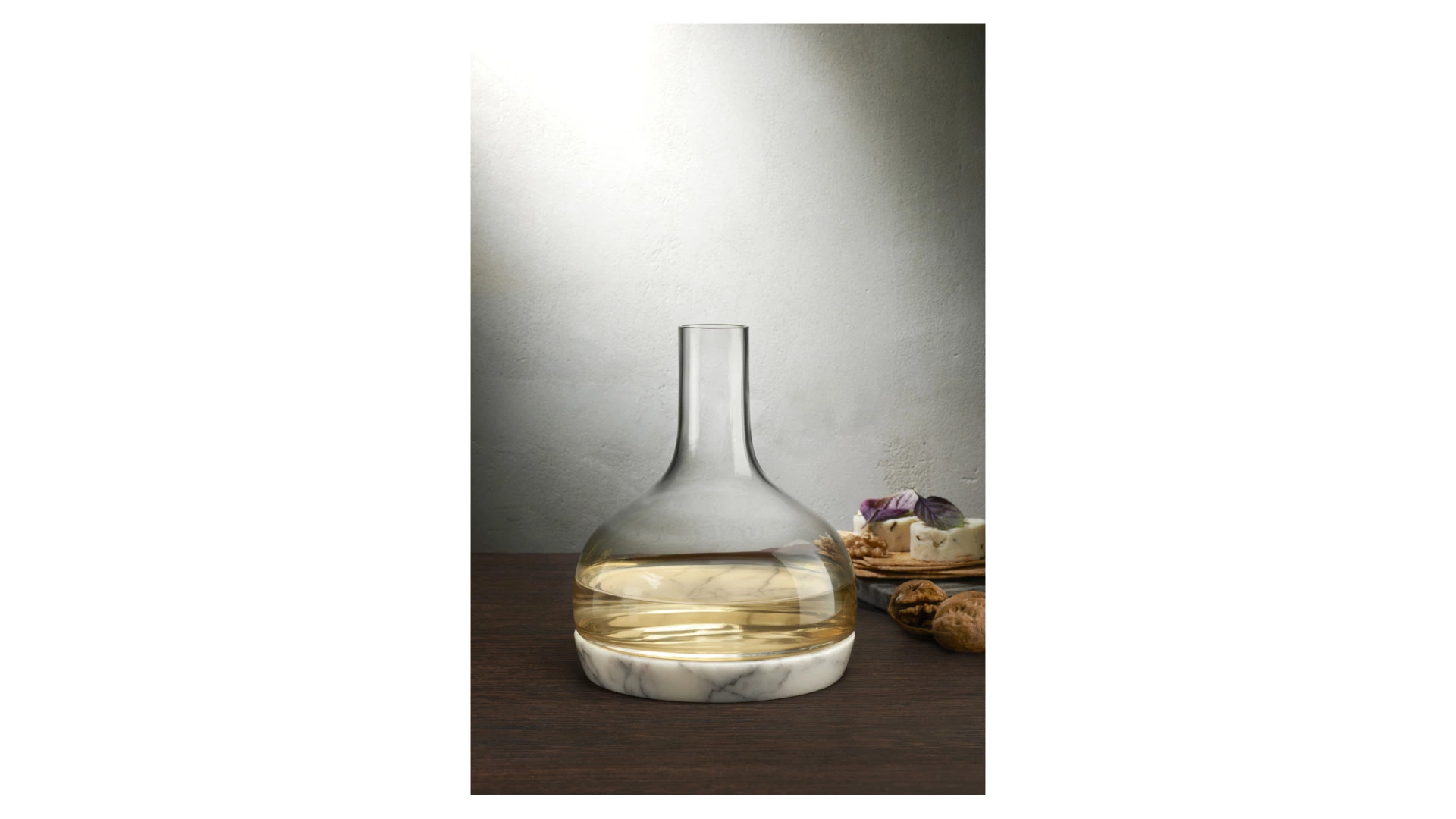 Декантер для вина Nude Glass Прохлада 1,25 л, стекло хрустальное, мрамор