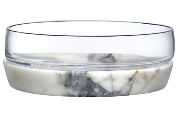 Чаша для закусок Nude Glass Прохлада 15 см, h6 см, стекло хрустальное, мрамор