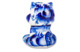 Скульптура Гжель Кот 9 см, фарфор, бело-синий