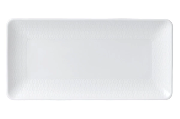 Блюдо прямоугольное Wedgwood Джио 32 см, кант, фарфор костяной