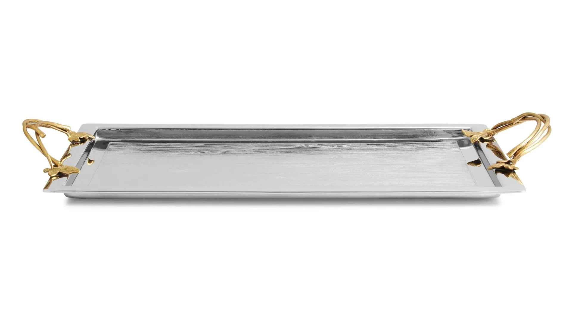 Поднос с ручками Michael Aram Плющ и дуб 57x32 см, сталь нержавеющая