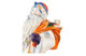 Скульптура Терра Керамос Дед мороз и Снегурочка большие,  подглазурная роспись, фарфор твердый