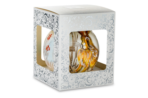 Украшение елочное шар Bartosh Кролик 10 см, стекло
