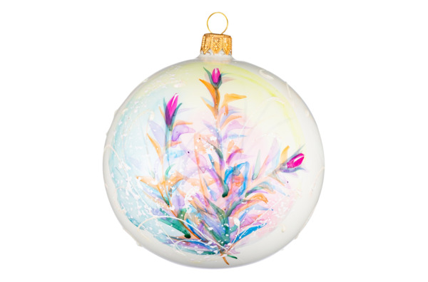 Украшение елочное шар Bartosh Цветы-Ностальгия 10 см, стекло