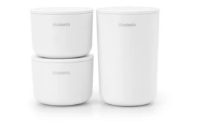 Набор контейнеров для ванной комнаты Brabantia 3 предмета, белый