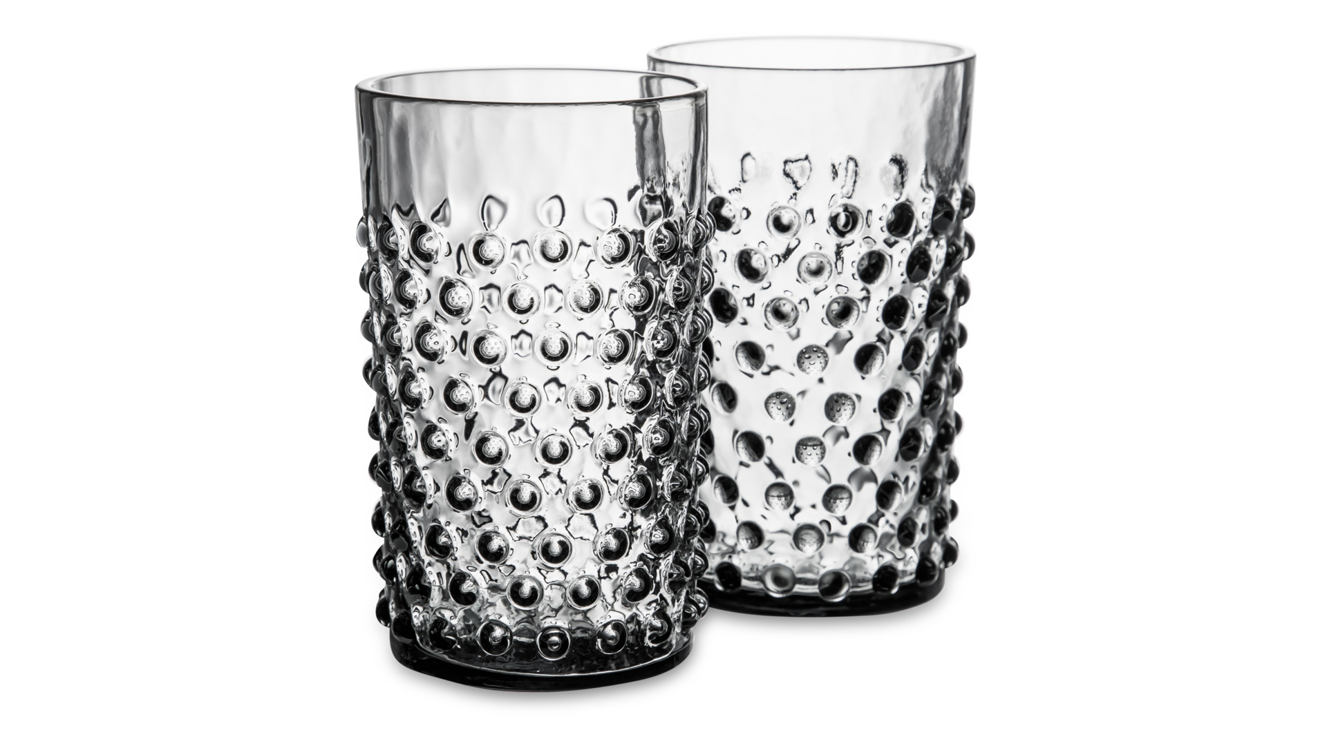Набор стаканов для воды Klimchi Гвоздь 200 мл, 2 шт, богемское стекло, серый