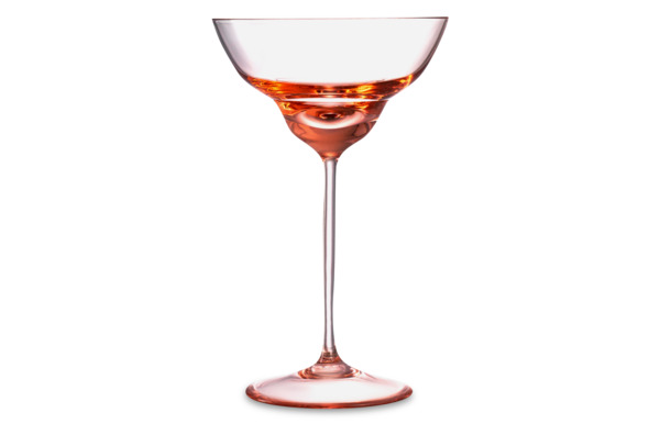 Набор креманок для шампанского Klimchi Тени 220 мл, 2 шт, богемское стекло, розовый
