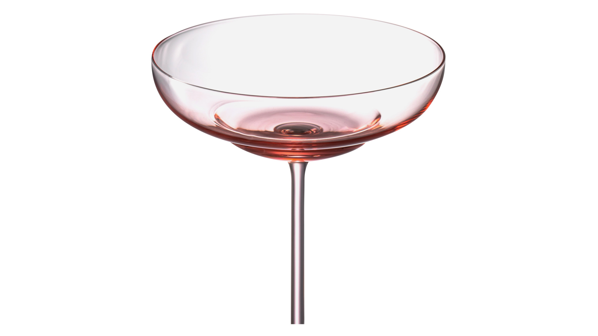 Набор бокалов для коктейля Klimchi Тени 160 мл, 2 шт, богемское стекло, розовый