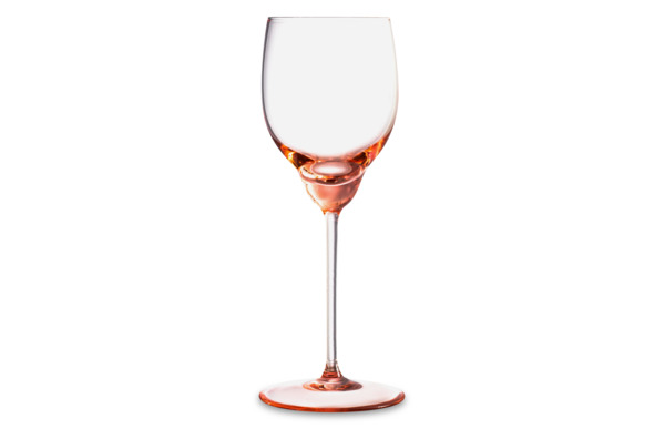 Набор бокалов для белого вина Klimchi Тени 240 мл, 2 шт, богемское стекло, розовый