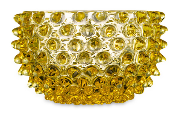 Чаша Klimchi Гвоздь 11,5 см, богемское стекло, желтая