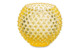 Ваза круглая Klimchi Гвоздь 25 см, богемское стекло, желтая