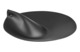 Крышка для круглой корзины ADJ 44 см, кожа натуральная, серо/черная