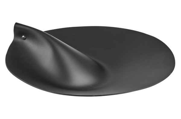 Крышка для круглой корзины ADJ 44 см, кожа натуральная, серо/черная