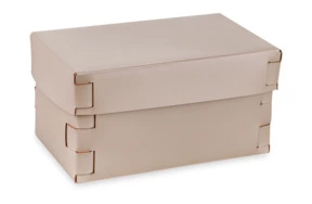 Коробка ADJ Snob 25x15х13,5 см, кожа натуральная, капучино