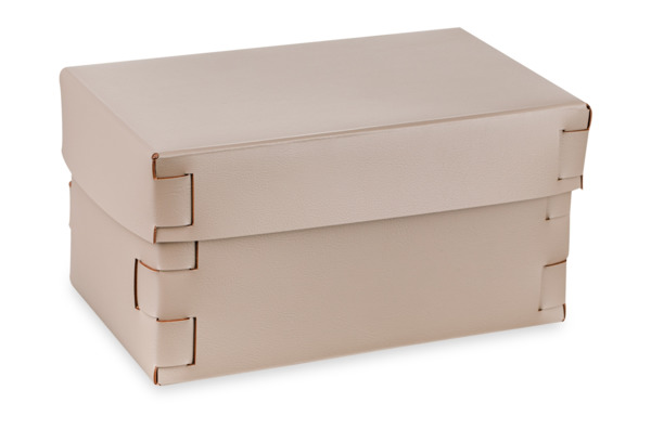 Коробка ADJ Snob  25x15х13,5 см, кожа натуральная, капучино