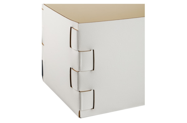 Коробка ADJ Snob  25x15х13,5 см, кожа натуральная, белая