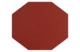 Плейсмат октагон ADJ 44,5х38 см, кожа натуральная, коньяк/бордо